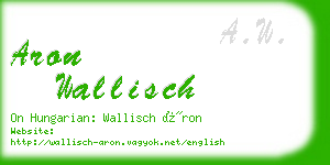 aron wallisch business card